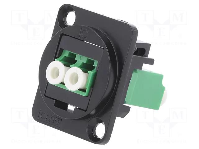 Connector: fiber optic; coupler; single mode duplex (SM); metal CLIFF CP30248MB