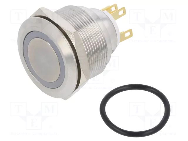Switch: vandal resistant; Pos: 2; SPDT; 3A/220VAC; 5A/24VDC; IP65 ONPOW LAS1GQ25-11EY12VS