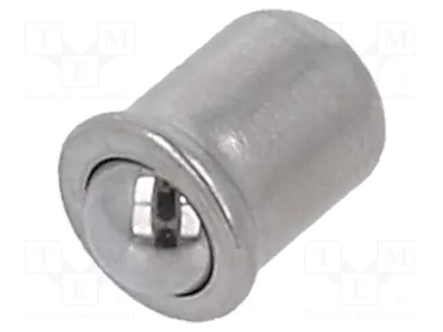 Ball latch; A2 stainless steel; BN 13376; L: 4mm; Ømount.hole: 3mm BOSSARD B3/BN13376