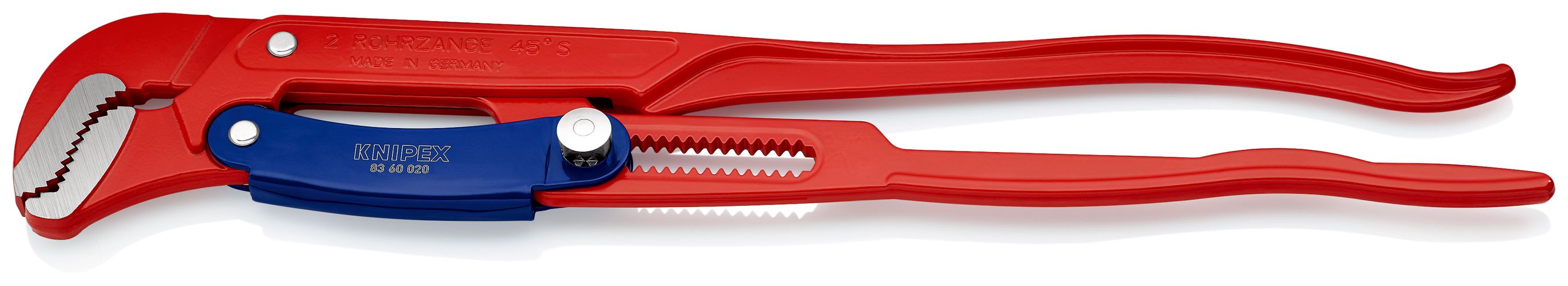 KNIPEX 83 60 020 Pipe Wrench S-Type with fast adjustment red powder-coated 560 mm 83 60 020 4003773078838