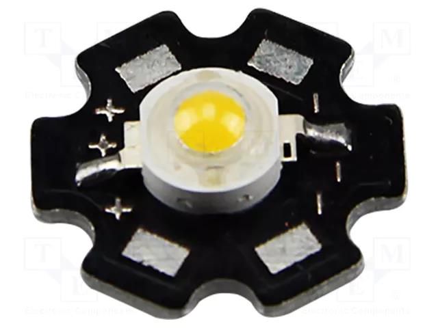 Power LED; white warm; STAR; 1W; 3000-3300K; 160÷200lm; 140°; Ø20mm IPIXEL LED M020001MA1LZ-WW