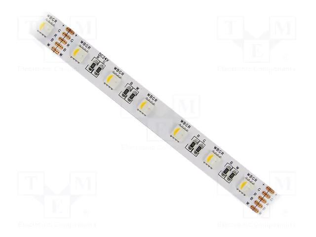 LED tape; RGBW; 5050; LED/m: 60; 12mm; white PCB; IP20; 120°; 19.2W/m IPIXEL LED S012060CB4PZ-RGBWW