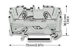 TERMINAL BLOCK, DIN RAIL, 2POS, 10AWG 2016-1201