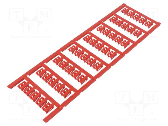 Markers; 2÷3.5mm; polyamide 66; red; -40÷100°C; snap fastener; SFC WEIDMÜLLER WM-1747320003