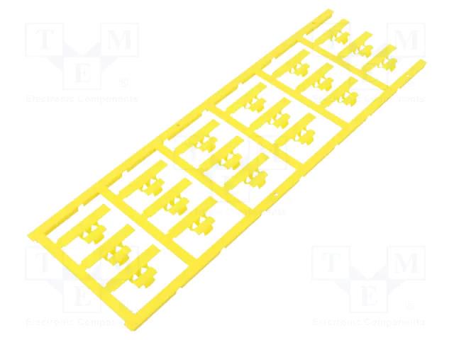 Markers; 3÷5mm; polyamide 66; yellow; -40÷100°C; snap fastener WEIDMÜLLER WM-1805830000