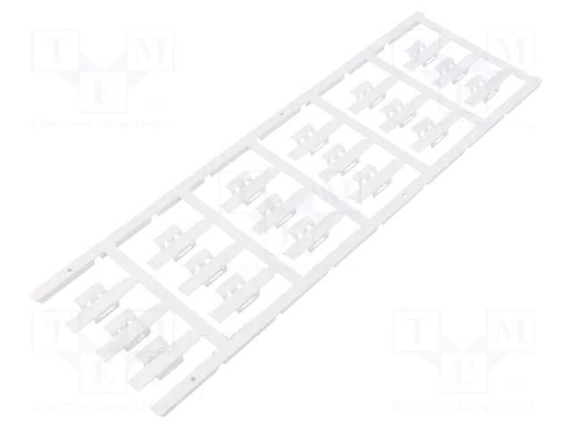 Markers; 3÷5mm; polyamide 66; white; -40÷100°C; snap fastener; SFC WEIDMÜLLER WM-1805870000