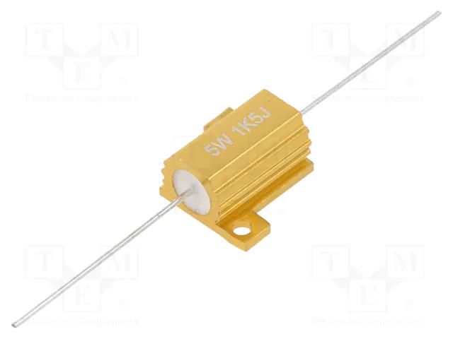 Resistor: wire-wound; with heatsink; 1.5kΩ; 5W; ±5%; 30ppm/°C SR PASSIVES AHP5W-1K5J