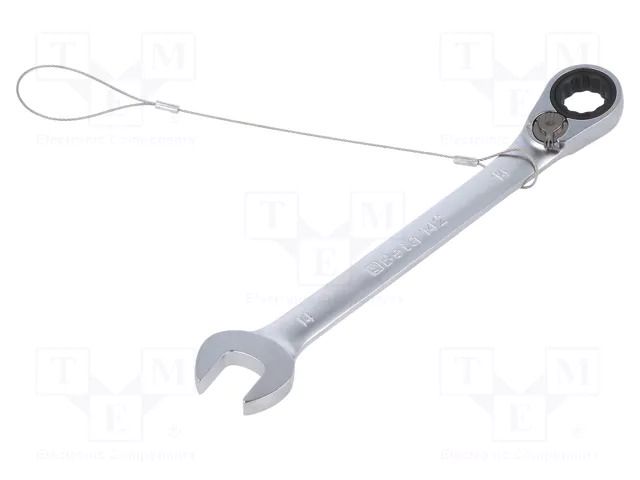 Wrench; combination spanner,with ratchet; 14mm; steel; L: 190mm BETA BE142HS/14