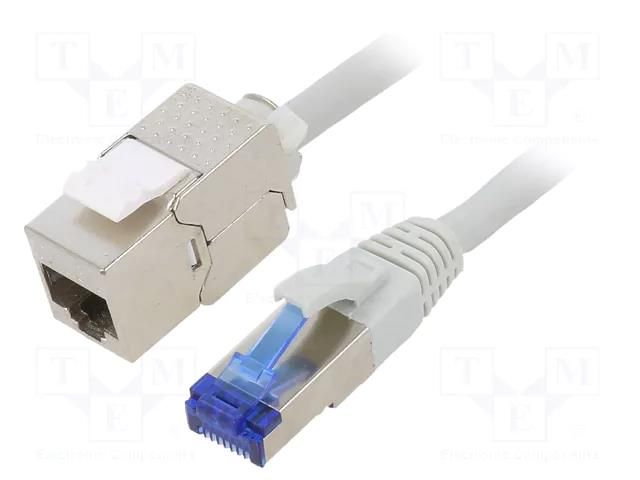 Extender Ethernet; RJ45 socket,RJ45 plug; S/FTP; 6a; stranded; Cu LOGILINK CC5062S