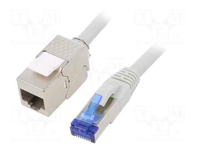 Extender Ethernet; RJ45 socket,RJ45 plug; S/FTP; 6a; stranded; Cu LOGILINK CC5112S