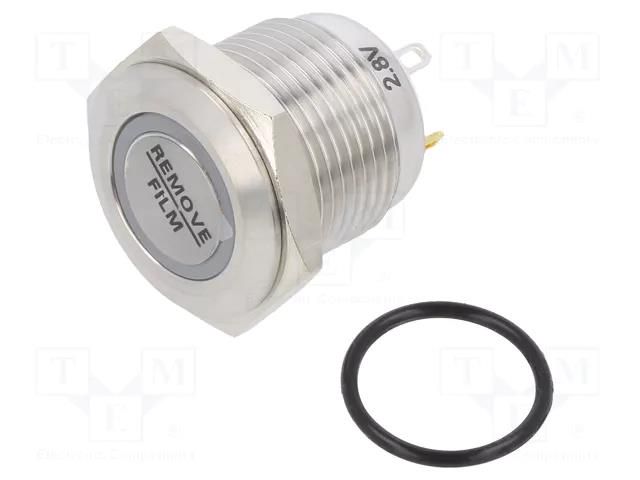 Switch: vandal resistant; Pos: 2; SPST-NO; 2A/48VDC; IP65; OFF-(ON) E-SWITCH PV6F240SS-331