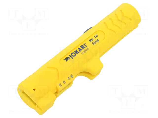 Stripping tool; 0.8÷2.5mm2; Wire: round; 124mm; Strip No.14 JOKARI JOKARI-30140