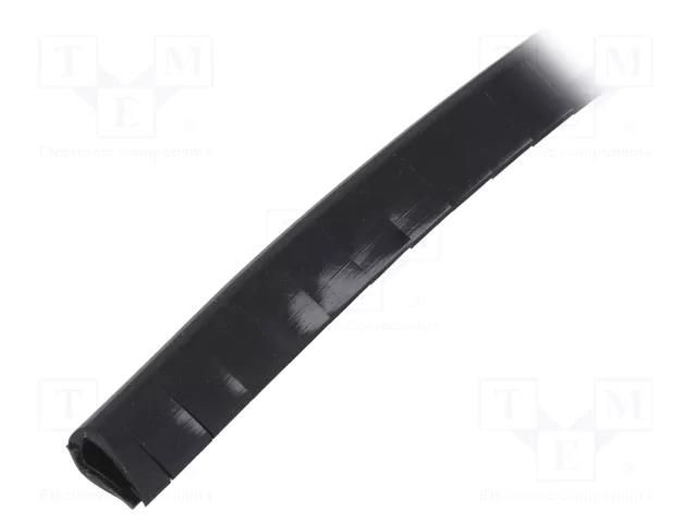 Hole and edge shield; PVC; L: 10m; black; H: 10mm; W: 5.5mm; -30÷70°C KURANT EPC-2/BK