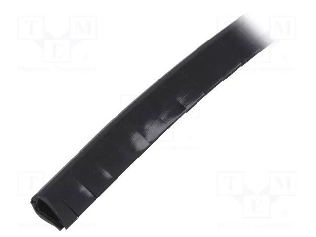 Hole and edge shield; PVC; L: 10m; black; H: 10mm; W: 5.5mm; -30÷70°C KURANT EPC-2/BK