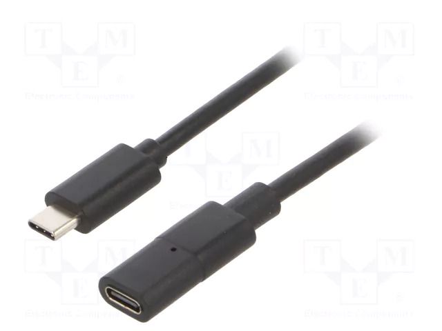 USB-USB; USB C socket,USB C plug; 0.5m CLIFF FCR72001