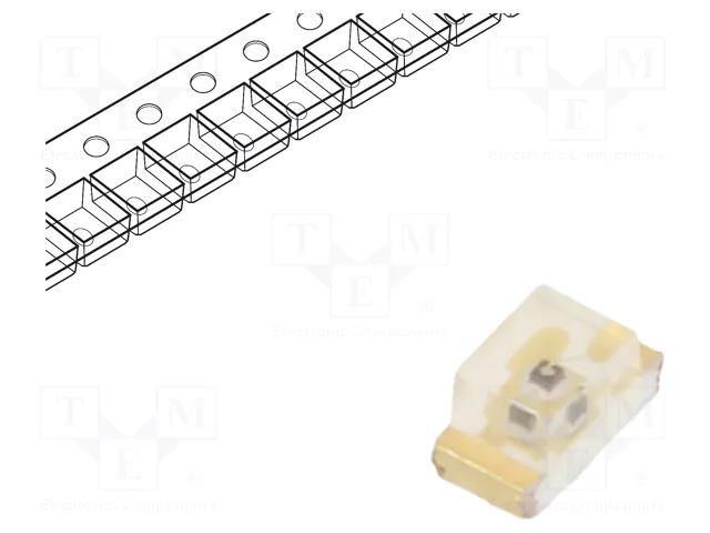 LED; yellow green; SMD; 1608; 11.5÷28.5mcd; 1.6x0.8x0.8mm; 100° EVERLIGHT 19-21/G6C-AL1M2LY