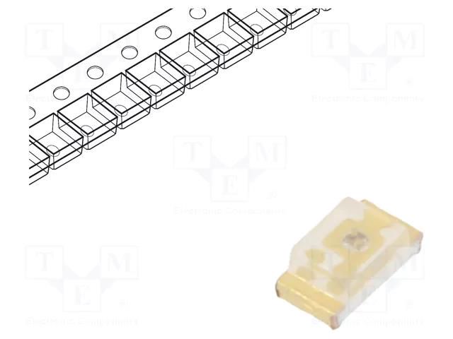 LED; SMD; 1608; green; 140÷565mcd; 1.6x0.8x0.6mm; 120°; 20mA; 95mW EVERLIGHT 19-213/GHC-YR2U1