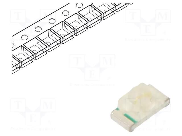 LED; green; SMD; 0603; 1000÷2000mcd; 2.6÷3.6VDC; 1.6x0.8x0.95mm LUCKYLIGHT LL-SR190PGC-G5-1BJ