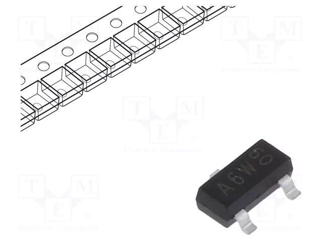 Diode: switching; SMD; 100V; 215mA; 4ns; SOT23; Ufmax: 1.25V; Ifsm: 4A NEXPERIA BAS16.215