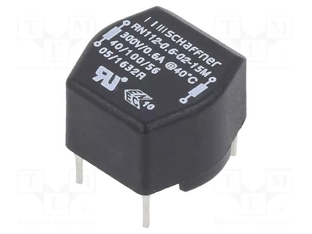 Inductor: wire with current compensation; THT; 600mA; 490mΩ; 15mH SCHAFFNER RN112-0.6-02-15M