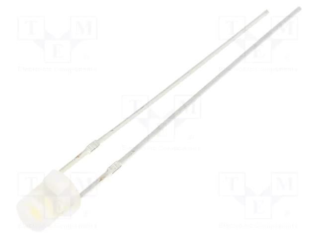 LED; white warm; 3mm; 220÷330mcd; 140°; Front: flat; 2.9÷3.6VDC OPTOSUPPLY OSM5YK34E2A