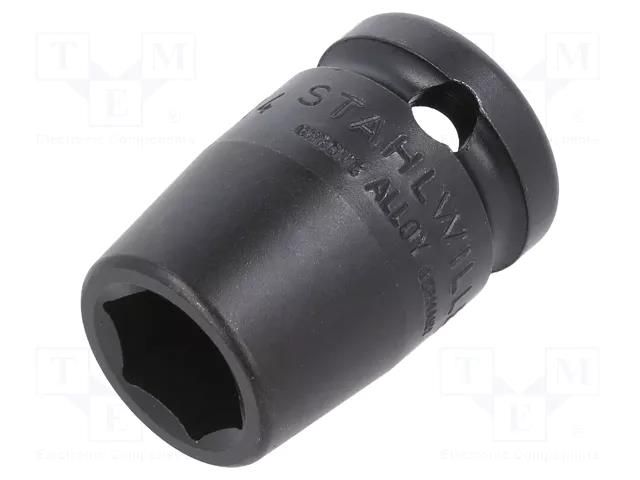 Socket; 6-angles,socket spanner,impact; HEX 14mm; 1/2"; IMPACT STAHLWILLE ST-23010014
