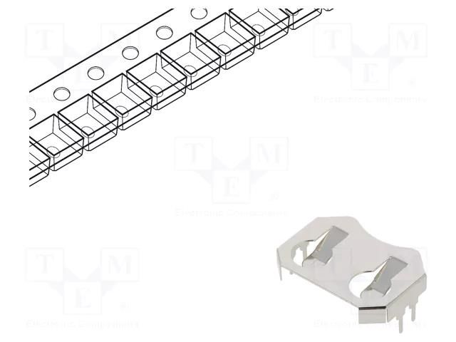 Clip; BR2020,BR2025,CL2020,CR2025,CR2032,DL2025,DL2032,DR2032 LINX TECHNOLOGIES BAT-HLD-001-THM-TR