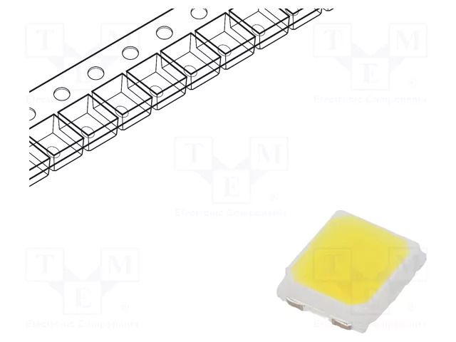 LED; white warm; SMD; 2835; 35lm; 3000K; 90; 120°; 65mA; 2.6÷2.9VDC BRIDGELUX BXFN-30G-21L-3C4-3