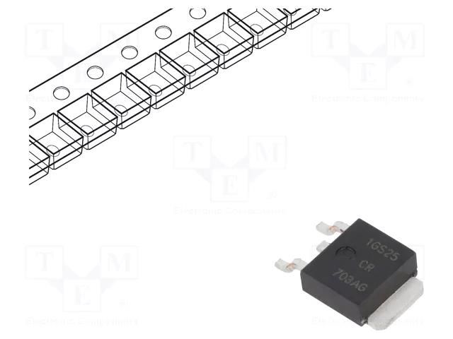 Thyristor; 100V; Ifmax: 4A; 2.6A; Igt: 25mA; DPAK; SMD; reel,tape LITTELFUSE MCR703AT4G-LF