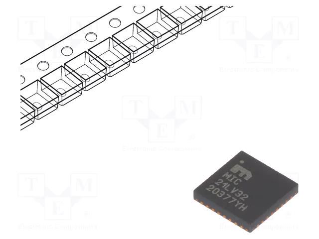 PMIC; DC/DC converter; Uin: 4.5÷36VDC; Uout: 0.6÷28VDC; VQFN32; SMD MICROCHIP TECHNOLOGY MIC21LV32YML-TR