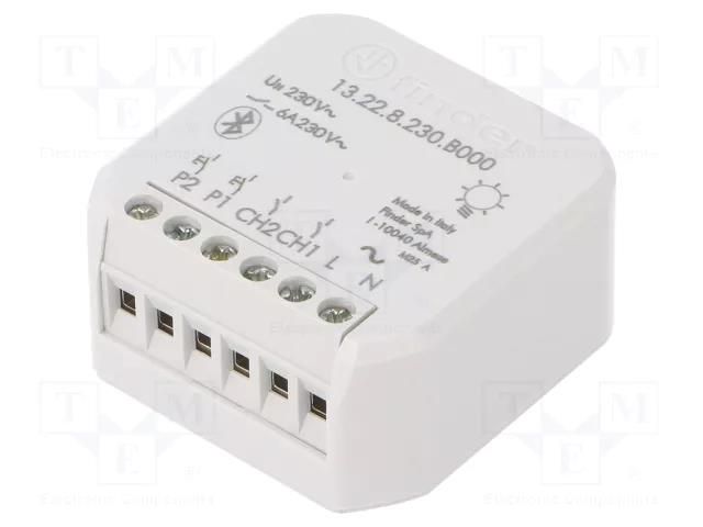 Relay; flush mount; 230VAC; IP20; YESLY; -10÷50°C; 2400Hz; 10m; Ch: 2 FINDER 13.22.8.230.B000