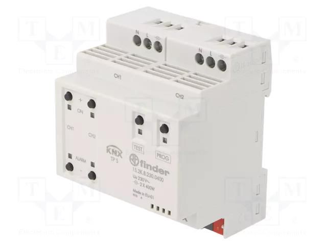 Dimmer; for DIN rail mounting; 30VDC; IP20; -5÷45°C; Ch: 2; KNX FINDER 15.2K.8.230.0400