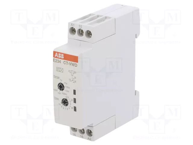 Timer; 0,05s÷100h; SPDT; 24÷240VAC; 24÷48VDC; -20÷60°C; IP20 ABB 1SVR500130R0000