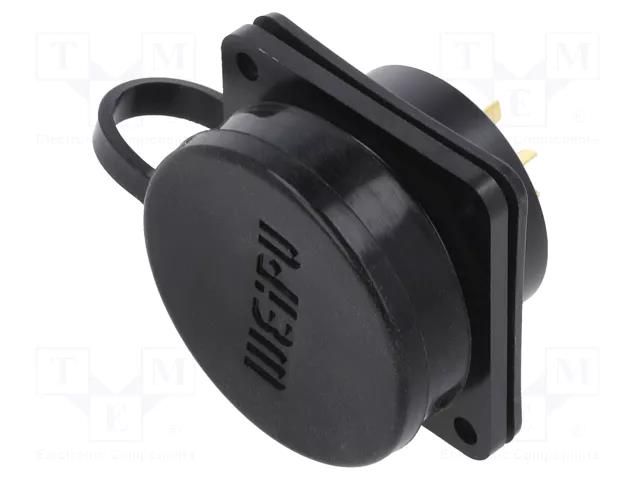 Connector: circular; socket; female; PIN: 3; IP67; SA28; 50A; 500V WEIPU SA2813/S3B