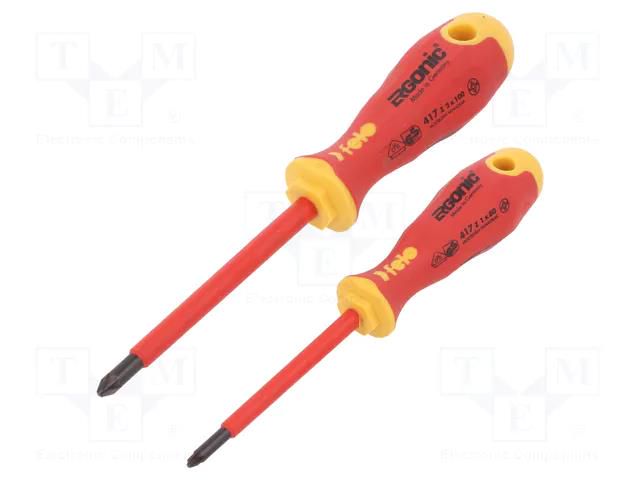 Kit: screwdrivers; insulated; 1kVAC; PlusMinus PZ-type; ERGONIC® FELO FL41792191