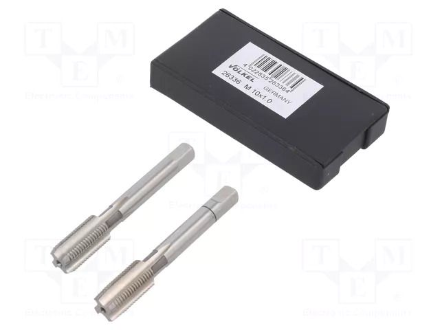 Tap; M10; 1; L: 63mm; Holder: hand; 5.5mm; Thread: fine thread; 2pcs. VÖLKEL VOLKEL-26336
