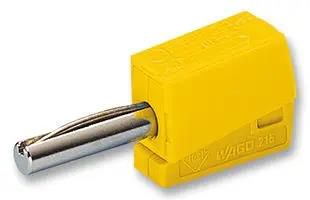BANANA PLUG, 20A, CLAMP, YELLOW 215-511
