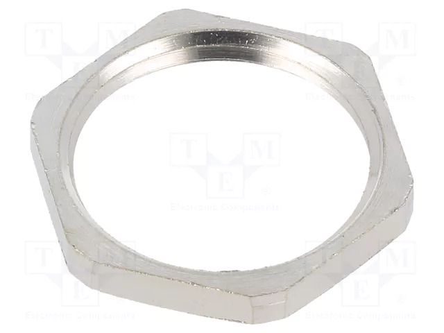 Nut; PG13,5; brass; Thread: PG; Plating: nickel; -100÷300°C HELLERMANNTYTON ALNPB-PG13-NPB-ML