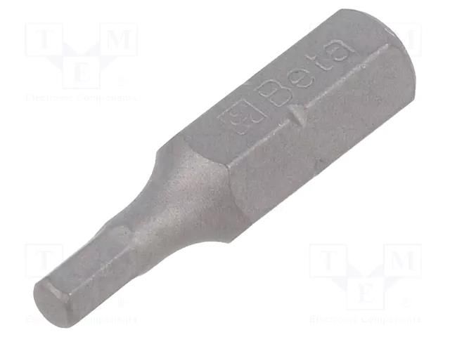 Screwdriver bit; hex key; HEX 3mm; Overall len: 25mm BETA BE861PE/3