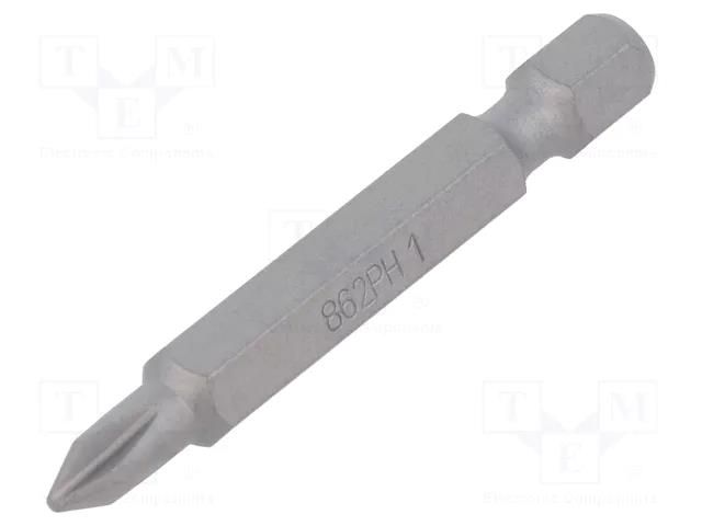 Screwdriver bit; Phillips; PH1; Overall len: 50mm BETA BE862PH/1