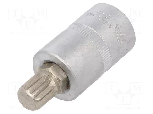 Socket; socket spanner,spline (12-angles); Size: XZN M12; 1/2" YATO YT-04344