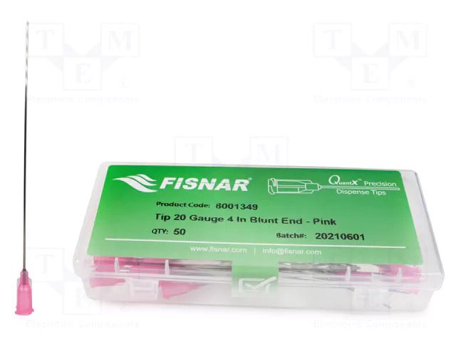 Needle: steel; 4"; Size: 20; straight; 0.6mm; Mounting: Luer Lock FISNAR FIS-20-4-ES