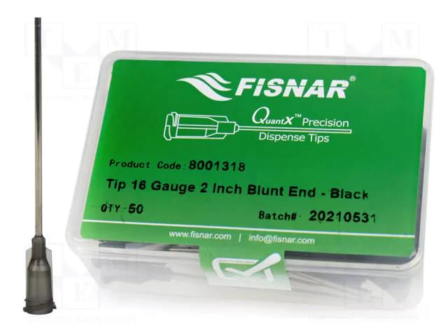 Needle: steel; 2"; Size: 16; straight; 1.2mm; Mounting: Luer Lock FISNAR FIS-16-2-ES