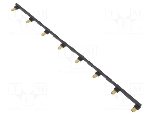 Connection bridge; 10A; 250VAC; Electr.connect: Push-in; black RELPOL ZGZP4-8BK