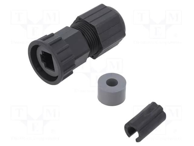 Case RJ45; plastic; 5÷0.65mm; IP67; for cable; straight; size D AMPHENOL LTW RDP-00BMMS-TLM7001