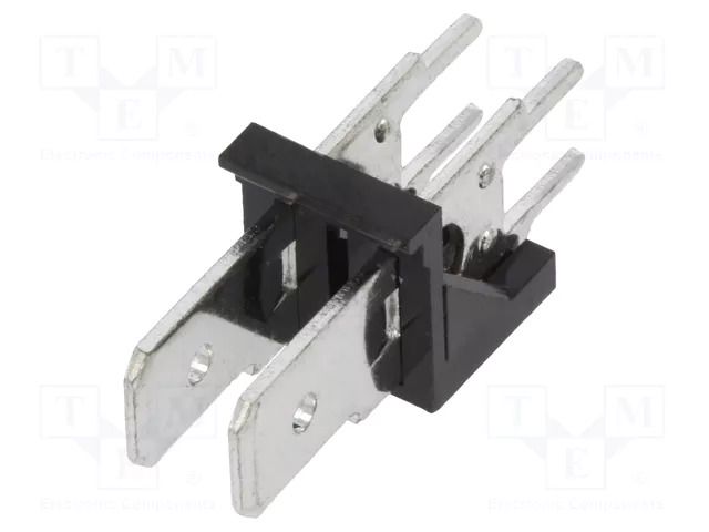 Terminal: spade terminal strip; 6.3mm; THT; 250V; straight; ways: 2 XINYA XY256V-A-2P-5.08