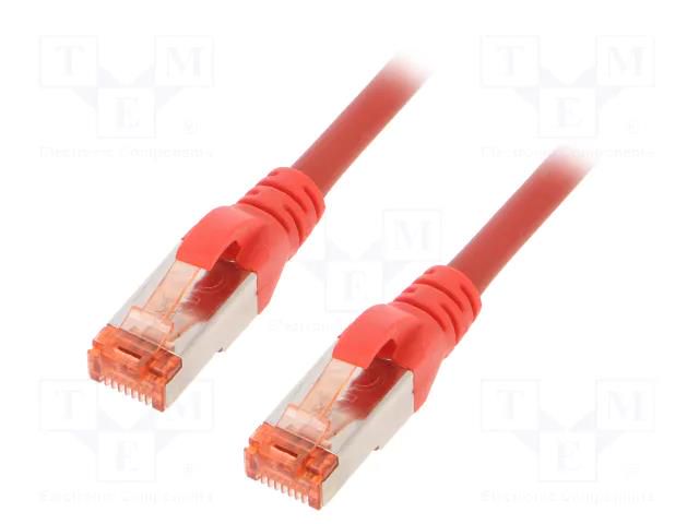 Patch cord; RJ45 plug,both sides; S/FTP; 6; stranded; Cu; LSZH; red DIGITUS DK-1644-050/R