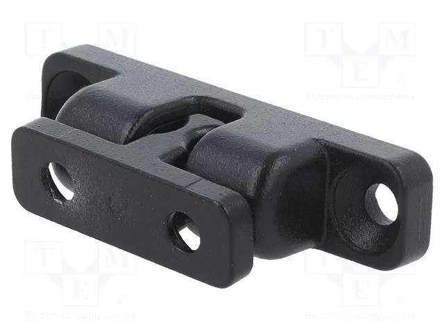 Ball catches; W: 12mm; L: 50mm; cast zinc; black; stainless steel ELESA+GANTER GN4490-ZD-50-2-SW