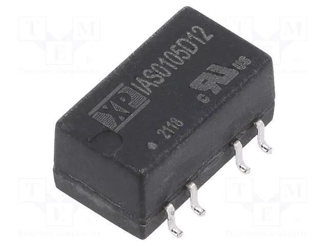 Converter: DC/DC; 1W; Uin: 4.5÷5.5VDC; Uout: 12VDC; Uout2: -12VDC XP POWER IAS0105D12