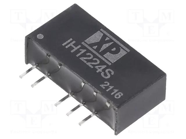 Converter: DC/DC; 2W; Uin: 12VDC; Uout: 24VDC; Uout2: -24VDC; SIP; THT XP POWER IH1224S